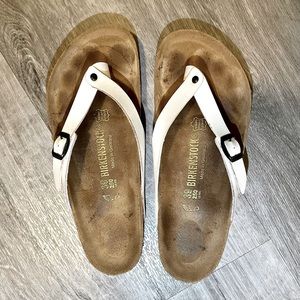 Birkenstock Adria - white patent - discontinued